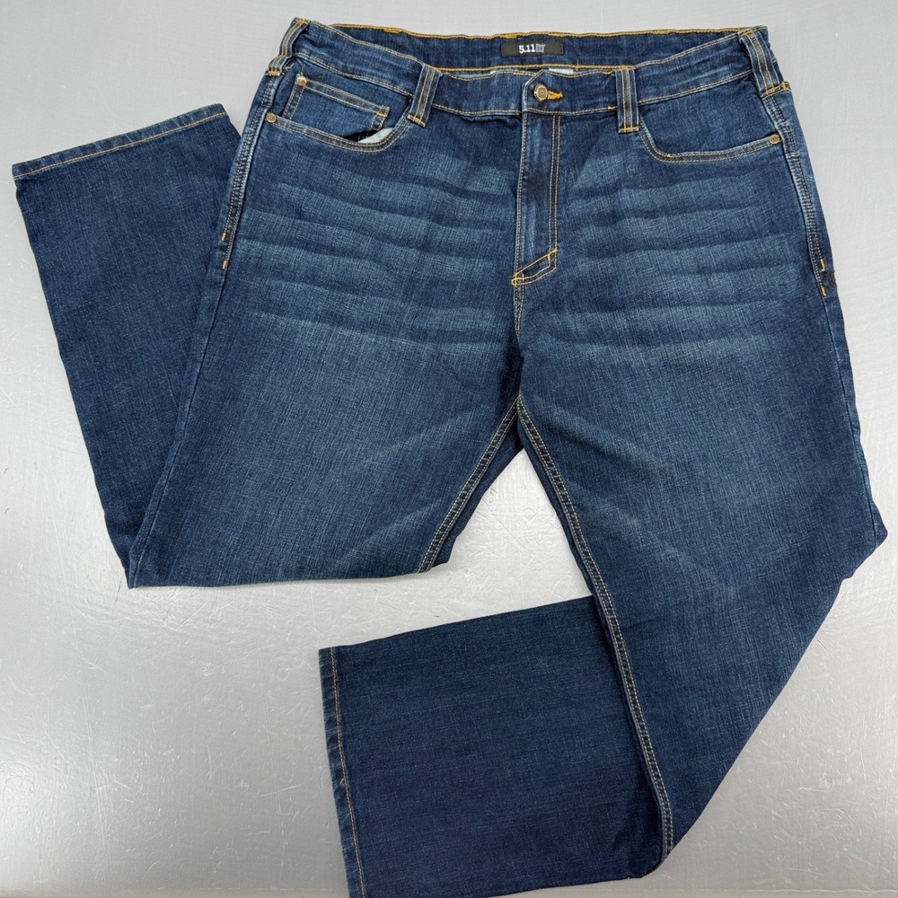 5.11 Tactical Defender-Flex Straight Fit Jeans Mens Blue‎ Dark Wash 74477-649